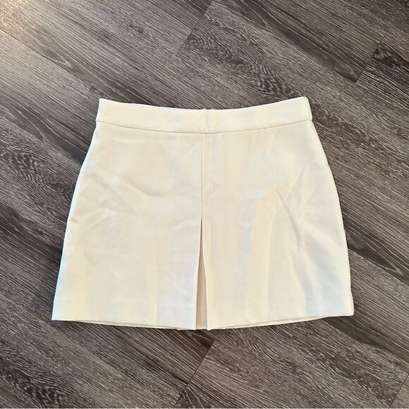 J. Crew Cream Wool Mini Skirt - Picture 1 of 6